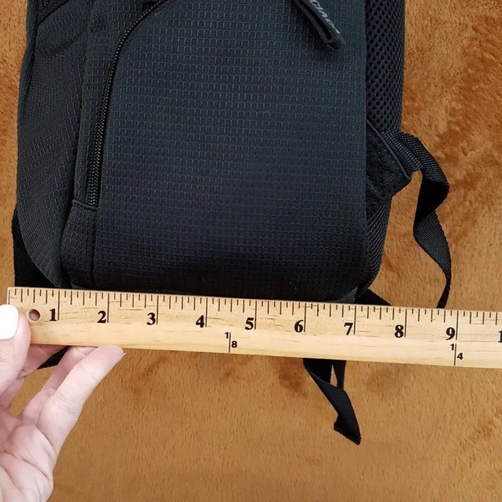 BALENCIAGA Black Unity Backpack Ripstop Fabric Logo Authentic Luxury